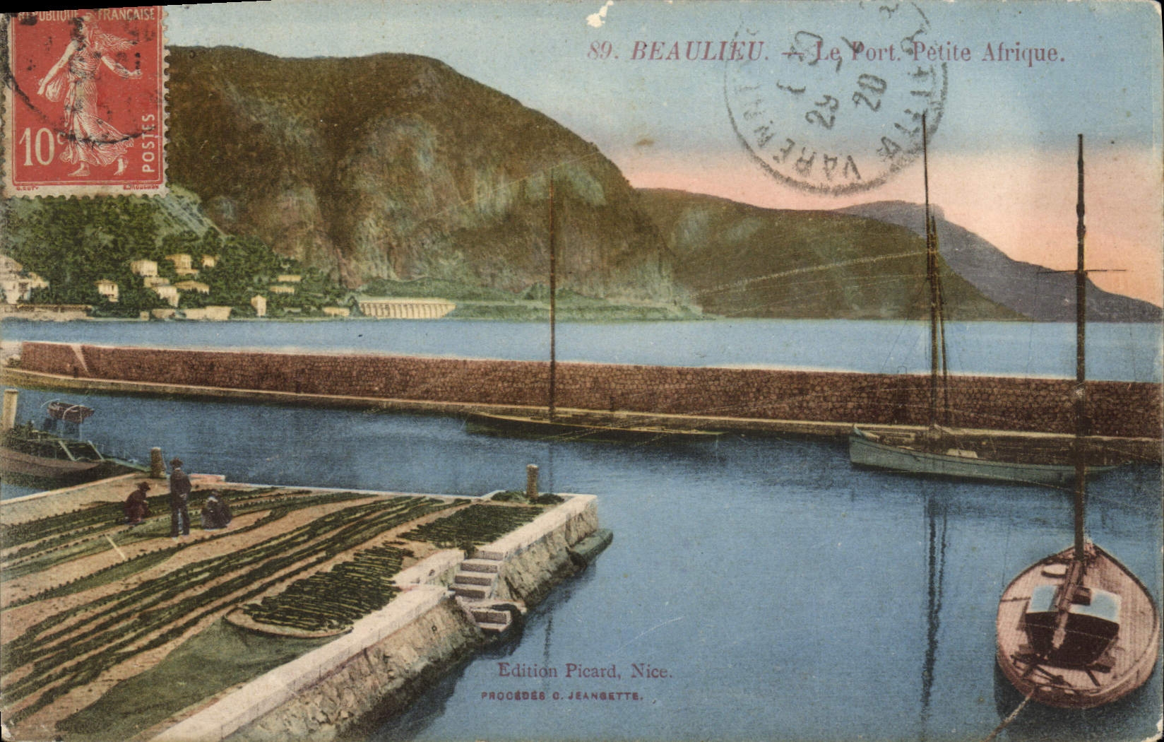 CPA Beaulieu Le port Petite Afrique Bateau