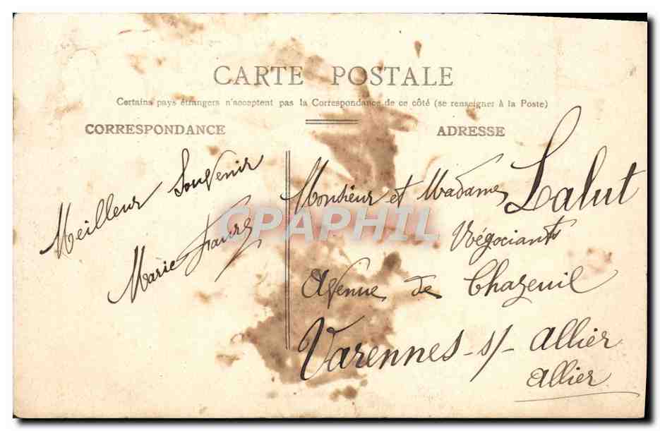 CPA Beaulieu Le port Petite Afrique Bateau — Rückseite