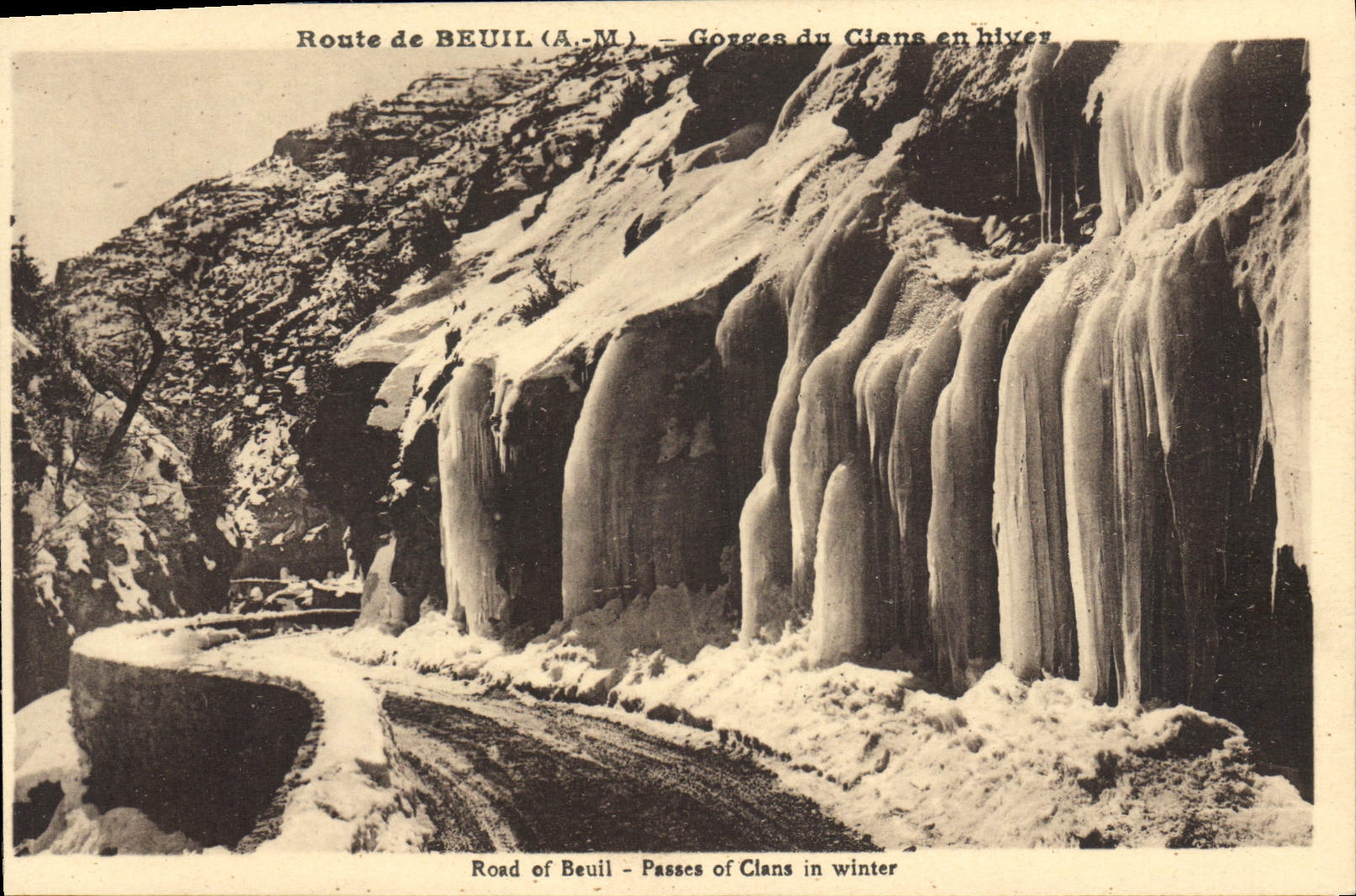 Gorges du Clans en hiver — Route de Beuil (A.-M.) — J. Gilletta & Cie, Nice