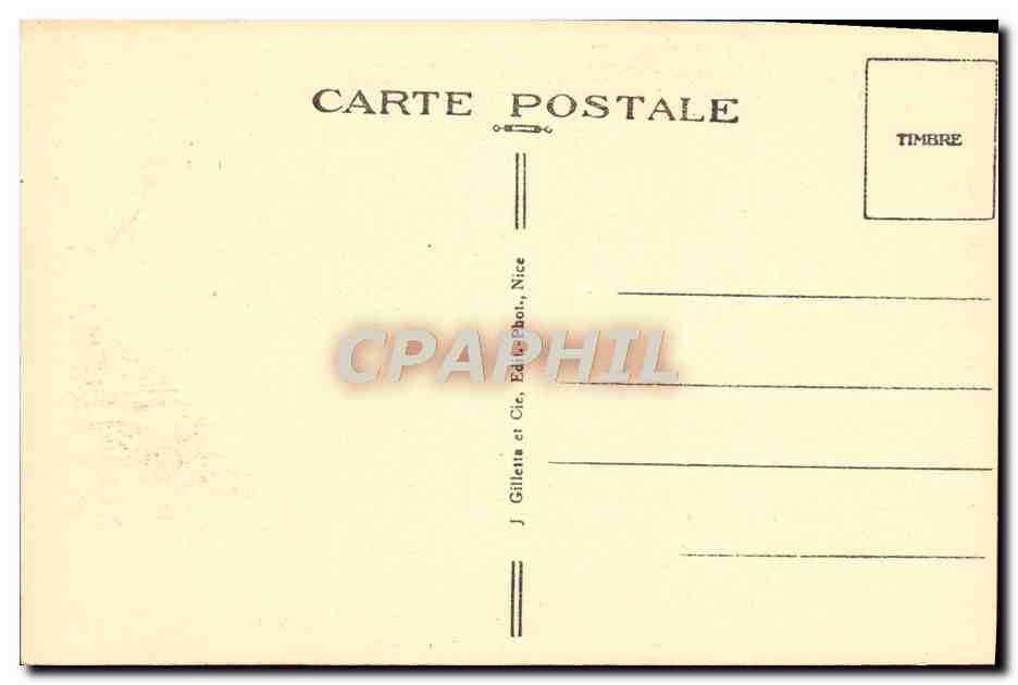 Gorges du Clans en hiver — Route de Beuil (A.-M.) — J. Gilletta & Cie, Nice — Rückseite