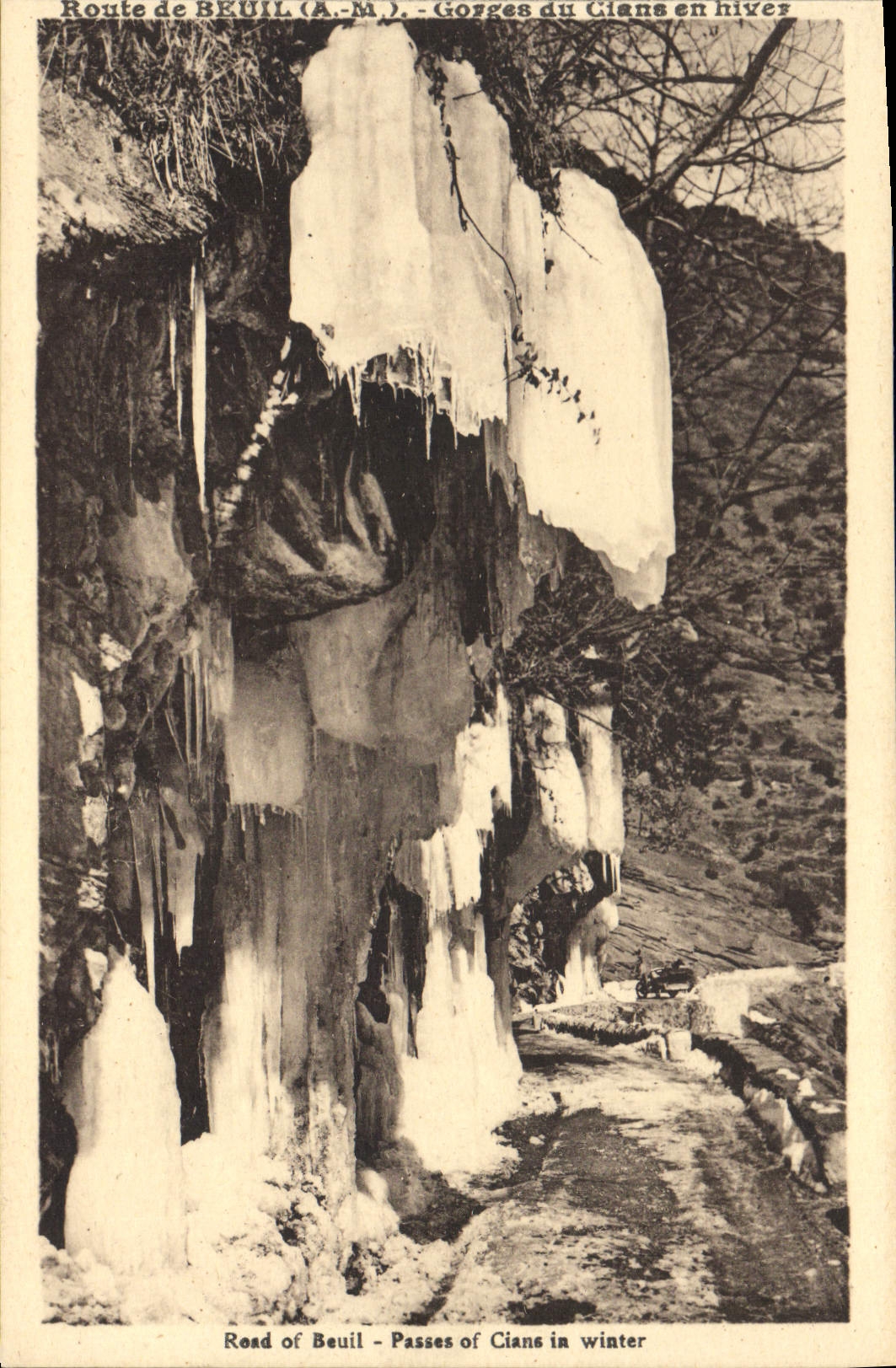 Gorges du Cians en hiver — Route de Beuil (A.-M.) — J. Gilletta et Cie, Nice