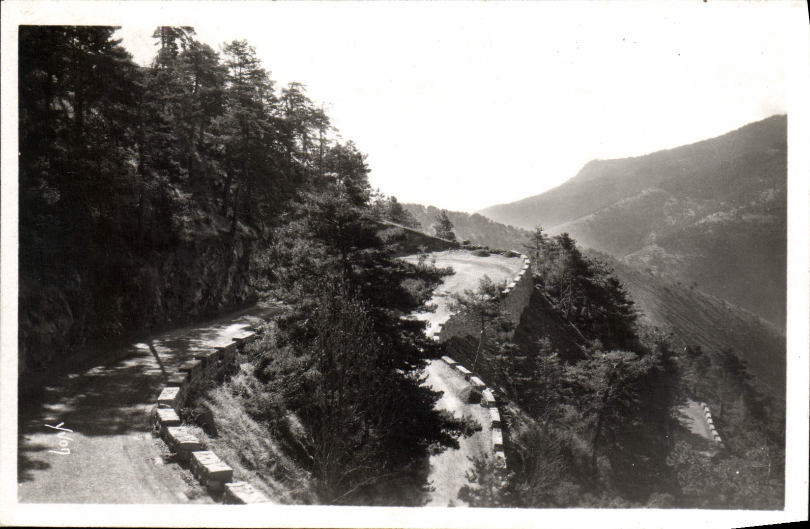 CPA De Nice a Sospel par Peira Cava Turini Route en lacets du Col de l'Orme