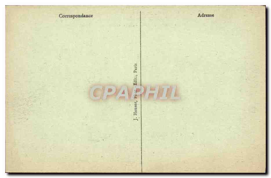 CPA Paris Avenue de L'Opera et Place du Theatre Francais — Verso
