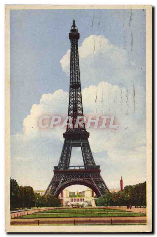 CPA Paris La Tour Eiffel et le Palais de Chaillot