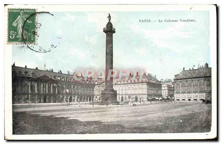CPA Paris La colonne Vendome