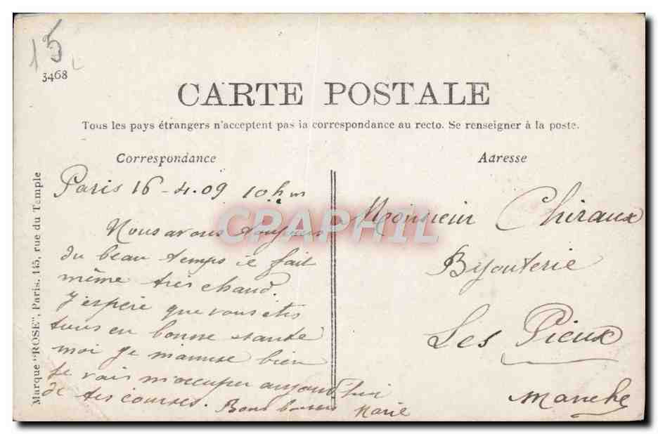 CPA Paris Les Invalides L'eglise Saint Louis A la voute des drapeaux pris a l'ennemi Militaria — Rückseite
