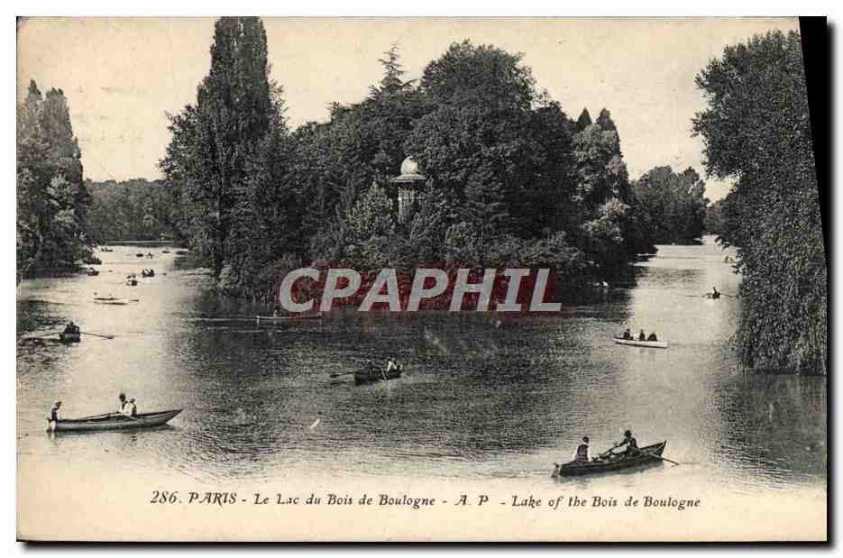 CPA Paris Le lac du Bois de Boulogne 
