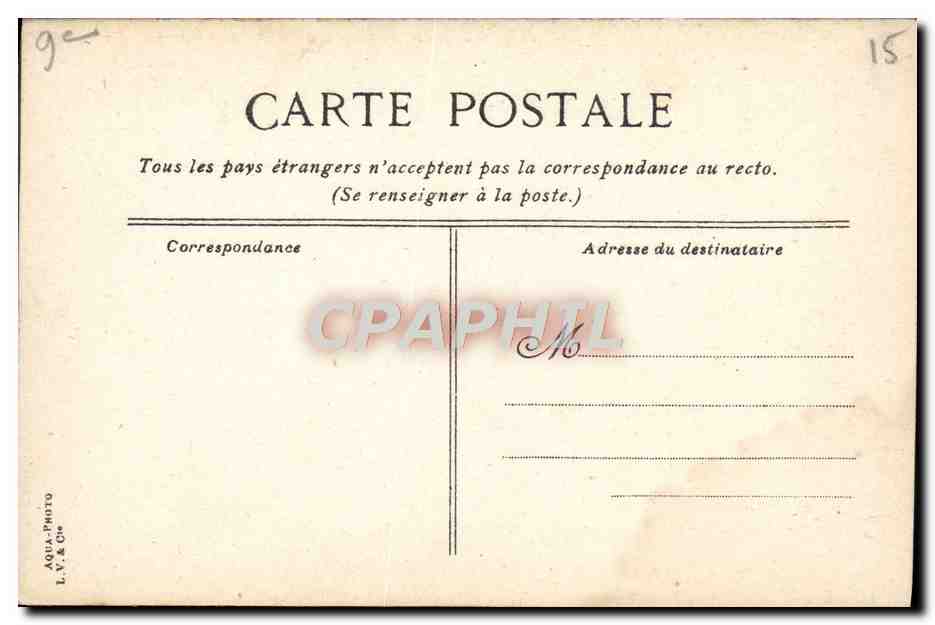 CPA Paris Eglise de la Trinite — Verso