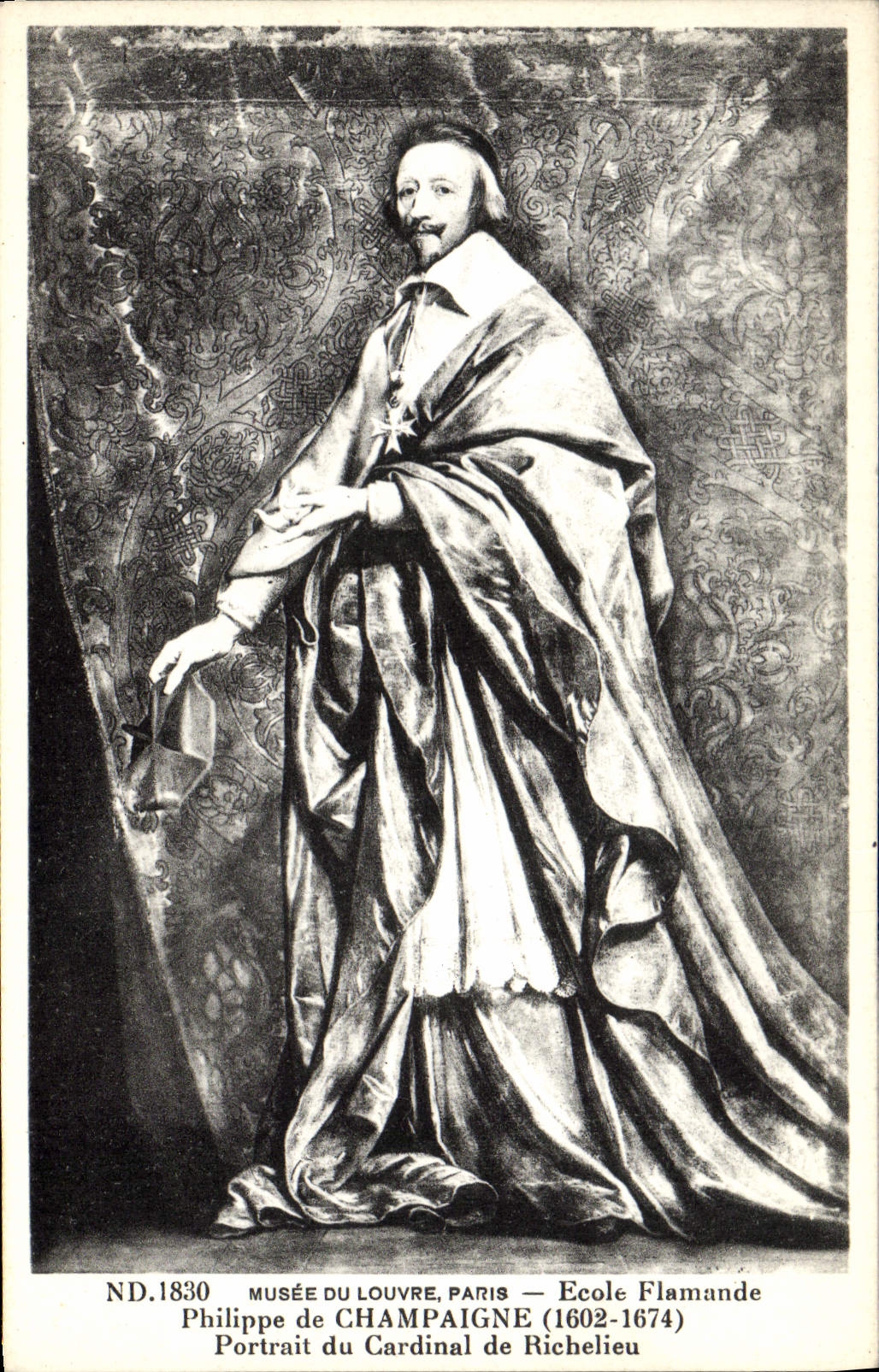 CPA Musee du Louvre Paris Philippe de Champaigne Portrait du cardinal de Richelieu