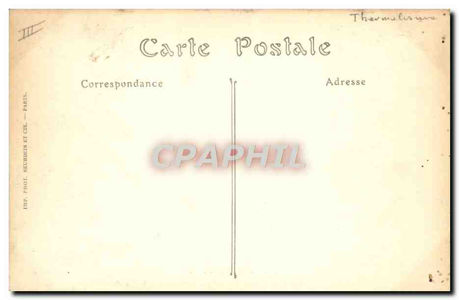 Royat (Puy-de-Dôme) — Établissement Thermal, Galerie Allard (Hommes), Bains B. — ND. Phot. — Rückseite