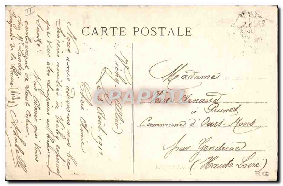 CPA Thermalisme Vichy source de l'hopital — Rückseite