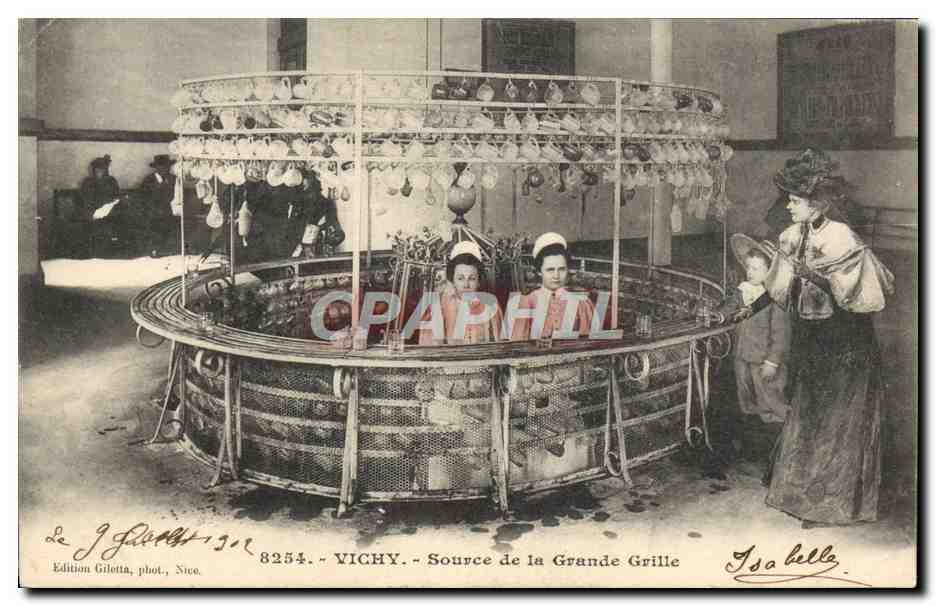 Vichy — Source de la Grande Grille — Edition Giletta, phot. Sine, n° 8254