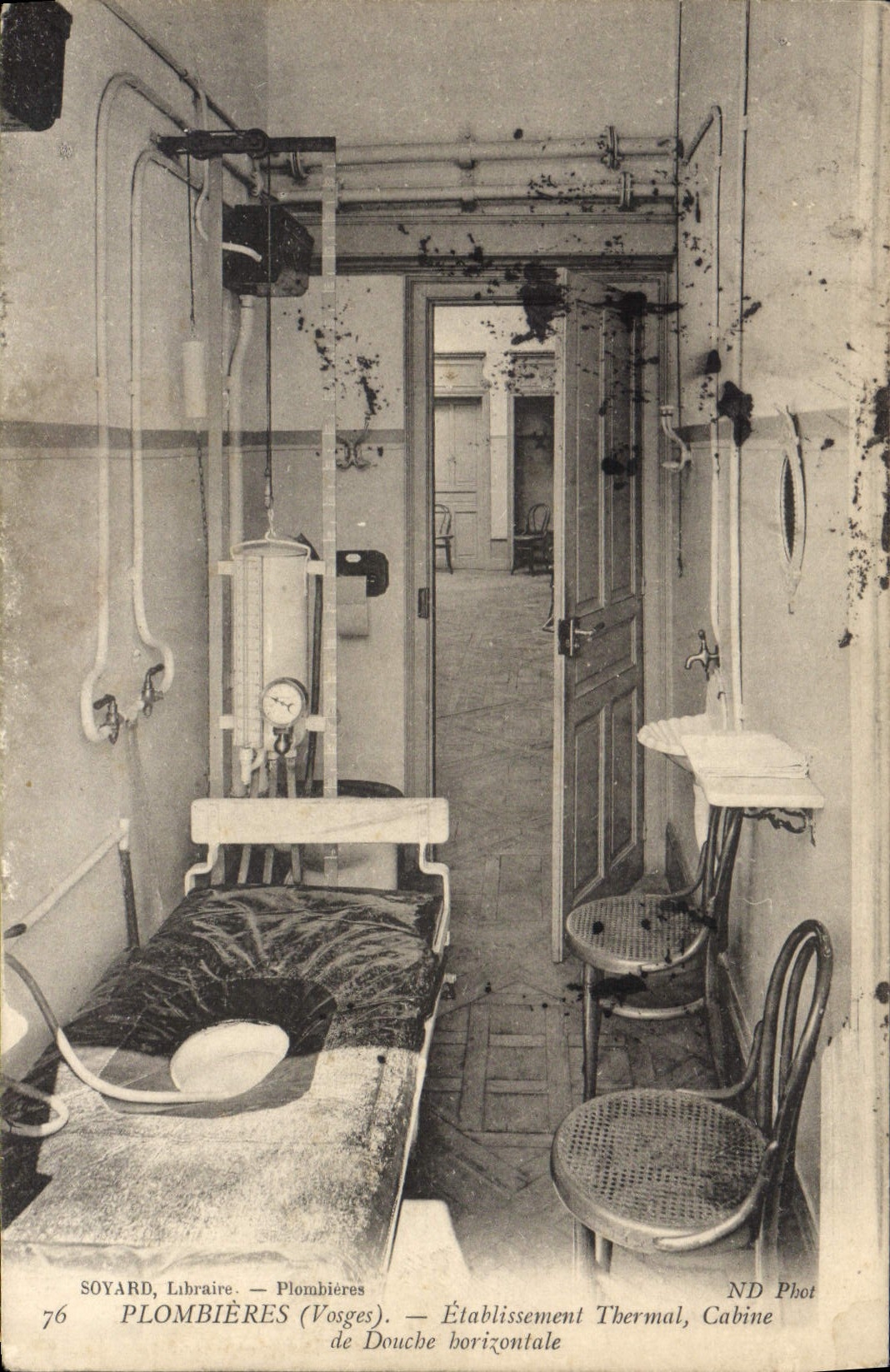 Plombières (Vosges) — Établissement Thermal, Cabine de Douche horizontale — SOYARD, Libraire, n°76