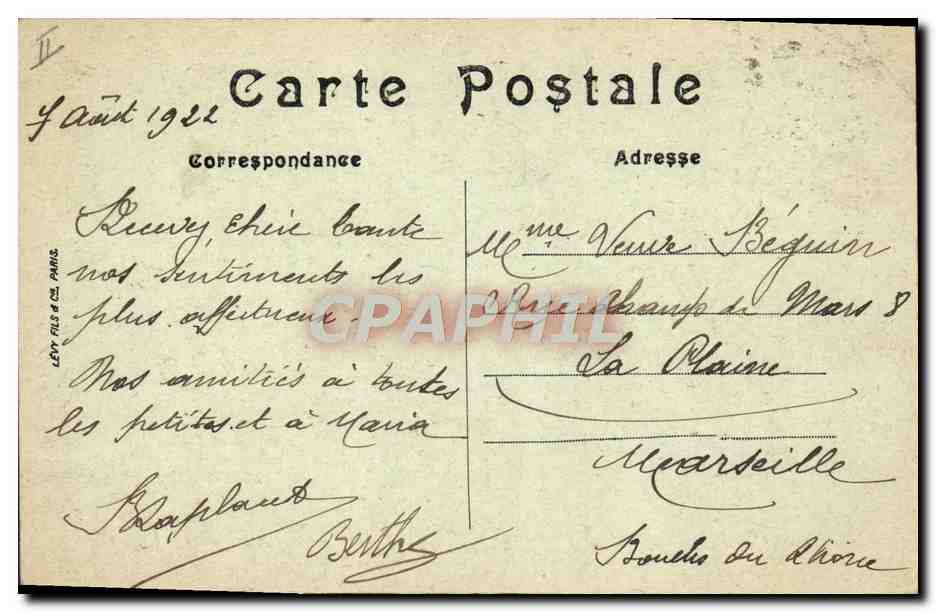 CPA Thermalisme Aix les Bains Etablissement des eaux de Marlioz — Rückseite