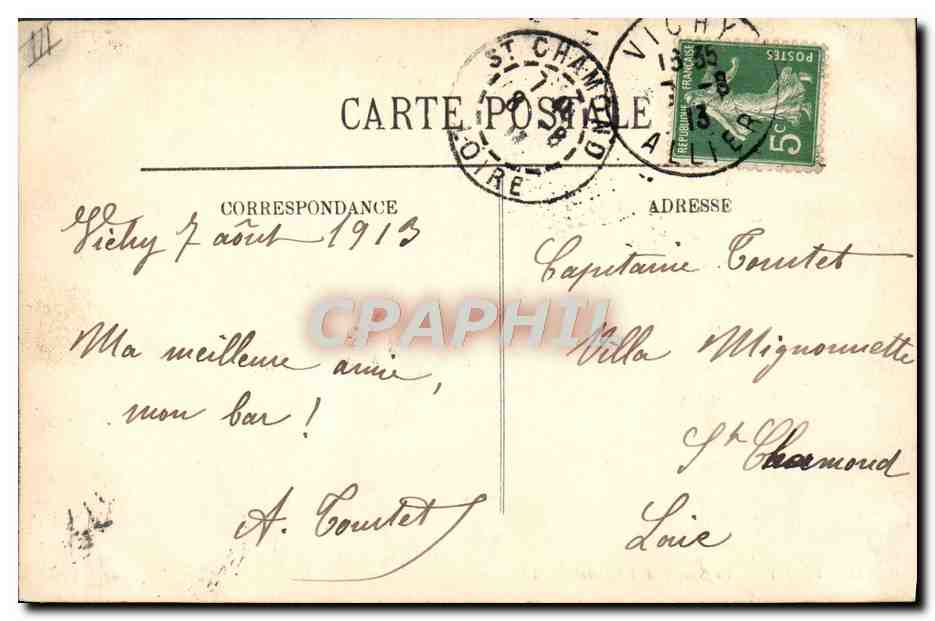 CPA Thermalisme Vichy Source de l'hopital — Rückseite
