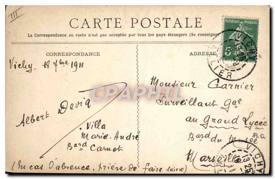 Vichy — Source des Célestins — illustration de Léon Thaumier — Back