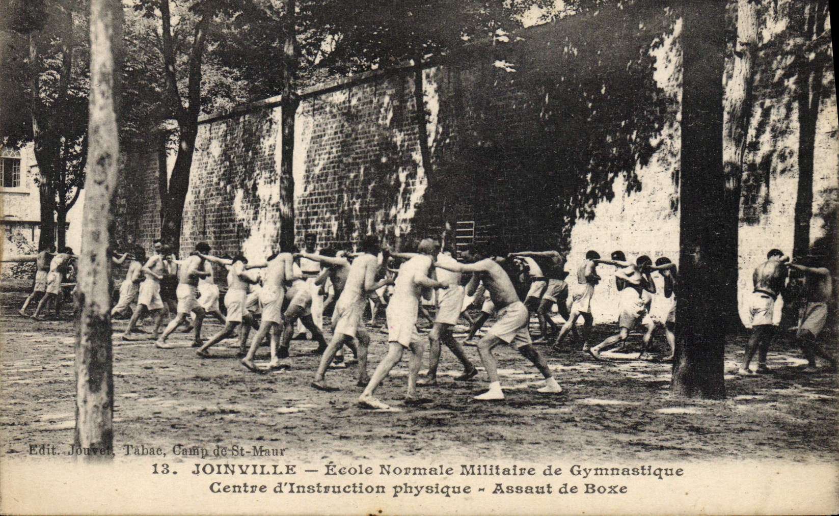Joinville — École Normale Militaire de Gymnastique — Assaut de Boxe — Edit. Jouvet, Tabac, Camp de St-Maur