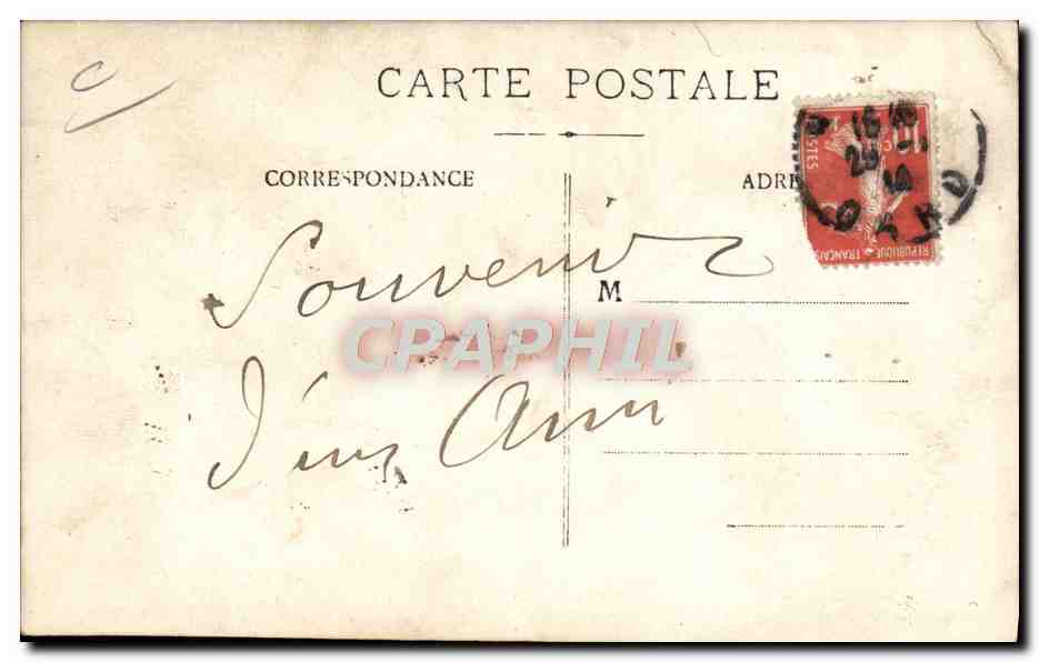 Boxeur en action — Champagnac-sur-Loire, France — datée vers 1914 — Verso