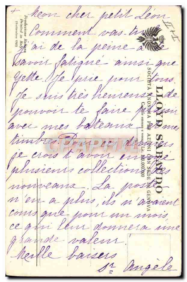 CPA Bateau Paquebot The Three Counts I tre Conti — Reverso