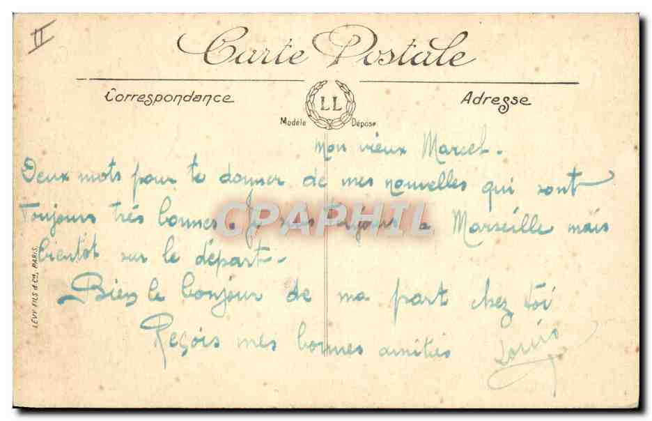 Marseille — Transatlantique en pleine mer — Un Coup de Tangage — LL. — Reverso