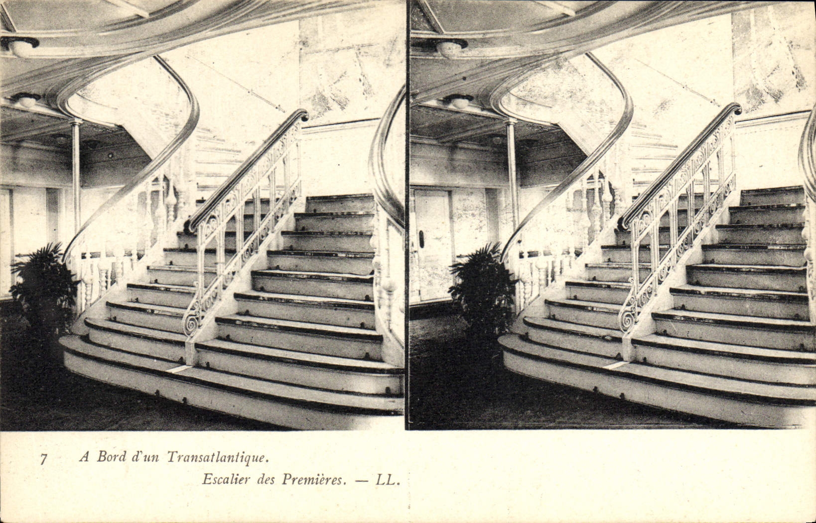 Escalera de Primera Clase — A bordo de un transatlántico — LL. n°7
