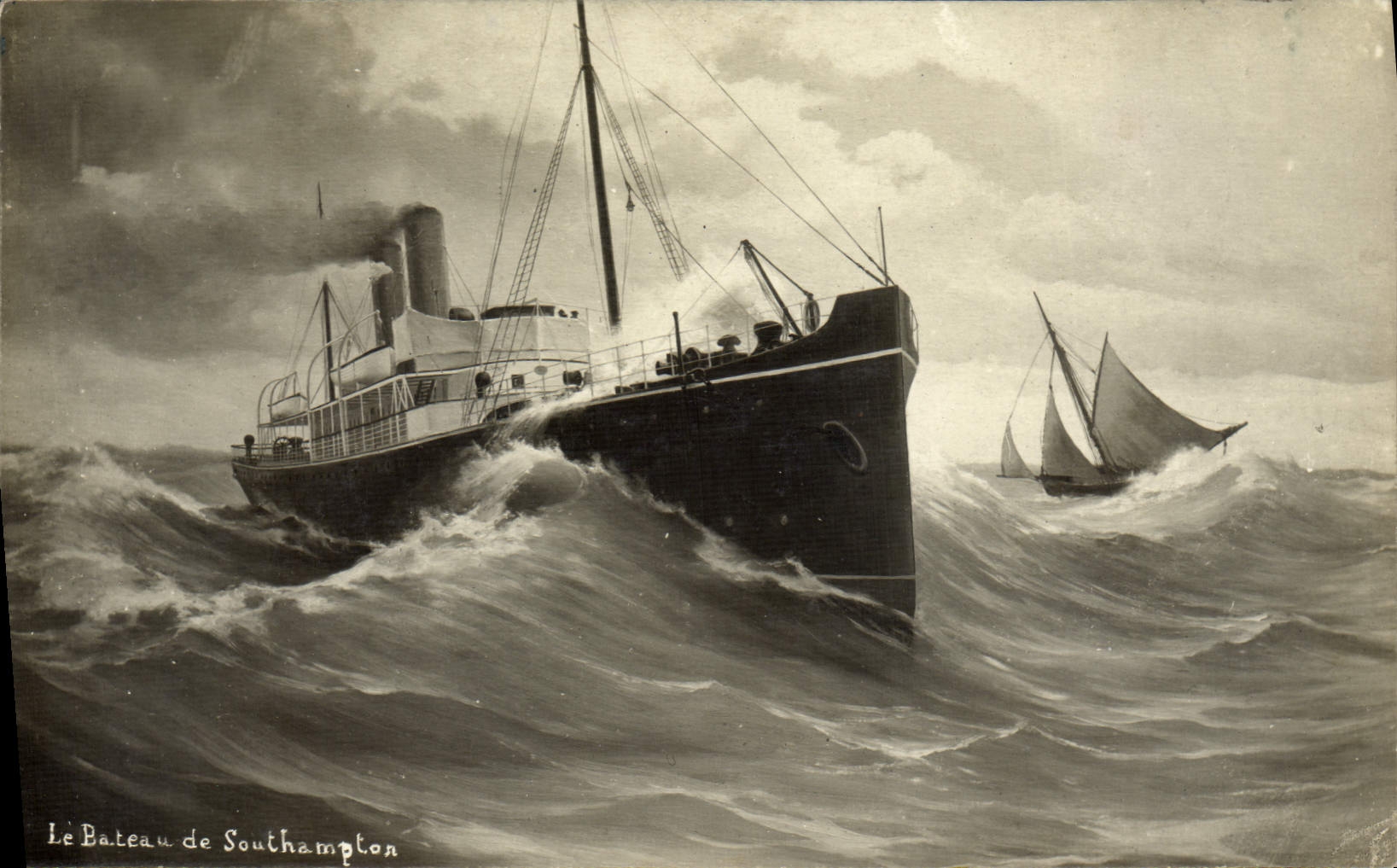 Le Bateau de Southampton — illustration maritime — Union Postale Universelle