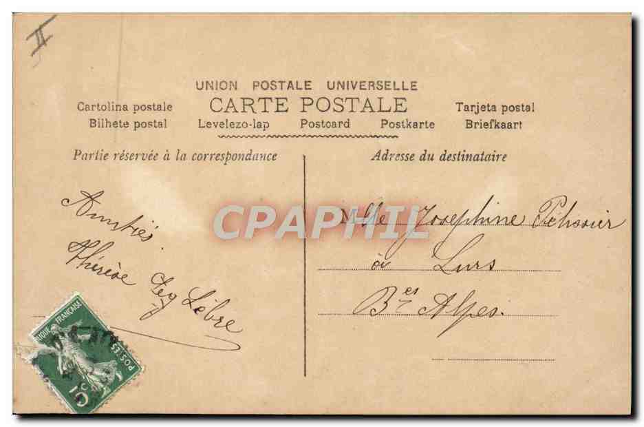 CPA Prenom Josephine — Rückseite