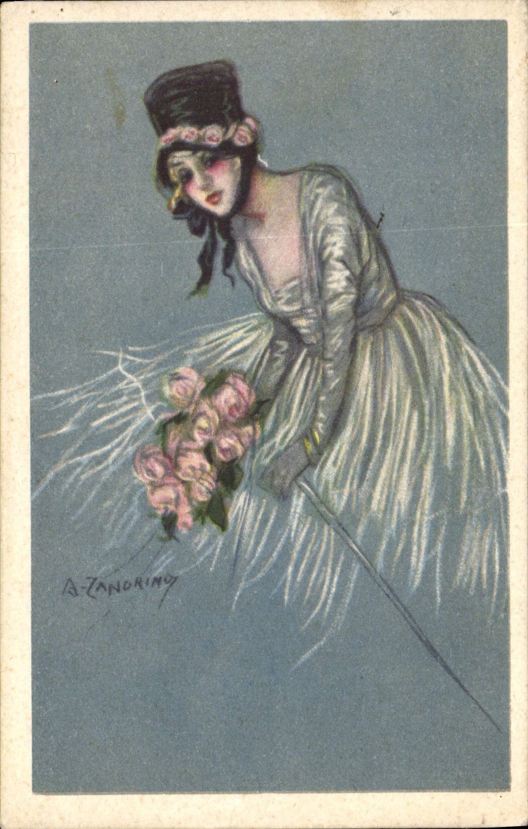 CPA Fantaisie Illustrateur Femme 