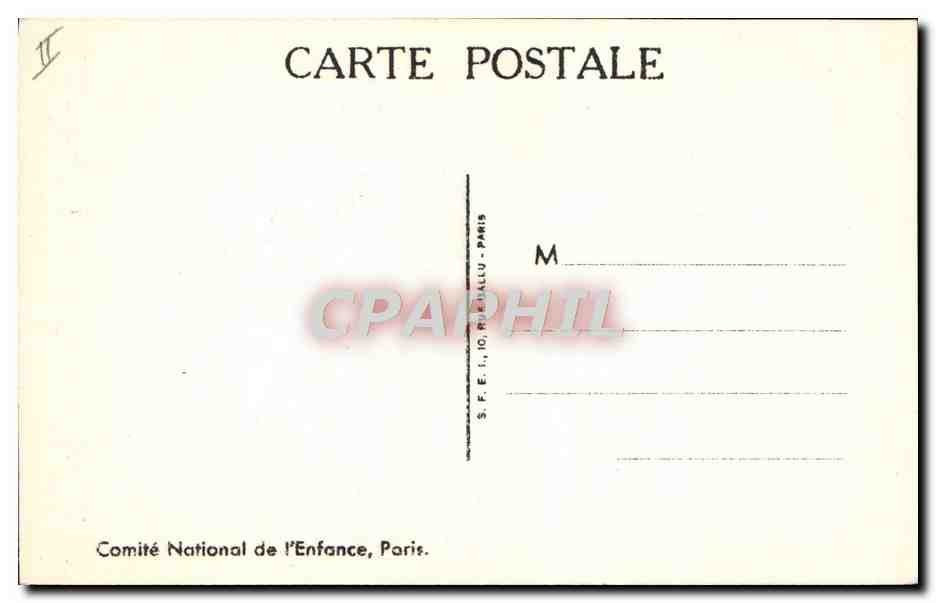 CPA Semaine nationale de l'enfance Le loup et l'agneau — Rückseite