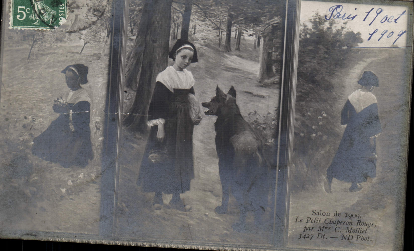 Le Petit Chaperon Rouge — Salon de 1909 — par Mme C. Molliet, n° 3427