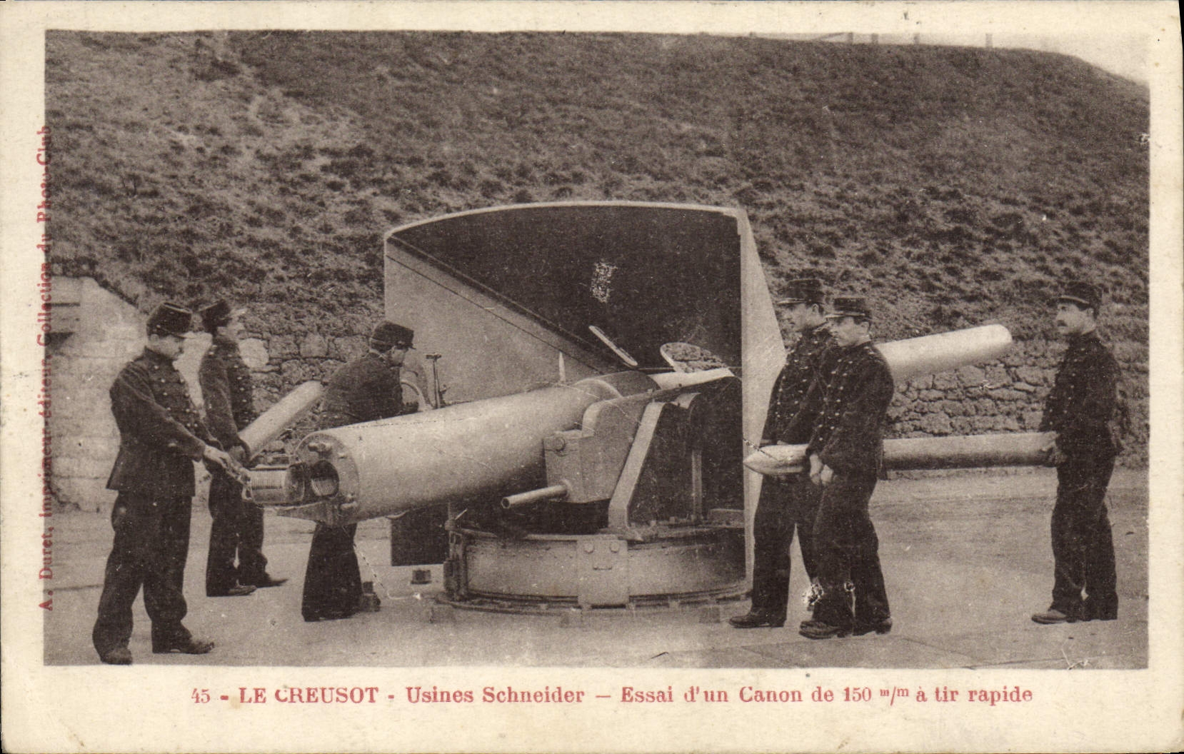 LE CREUSOT - Usines Schneider — Essai d'un Canon de 150 m/m à tir rapide