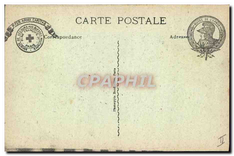 CPA Militaria Paris Musee de l'armee Trophees exposes dans la cour d'honneur des Invalides  — Rückseite