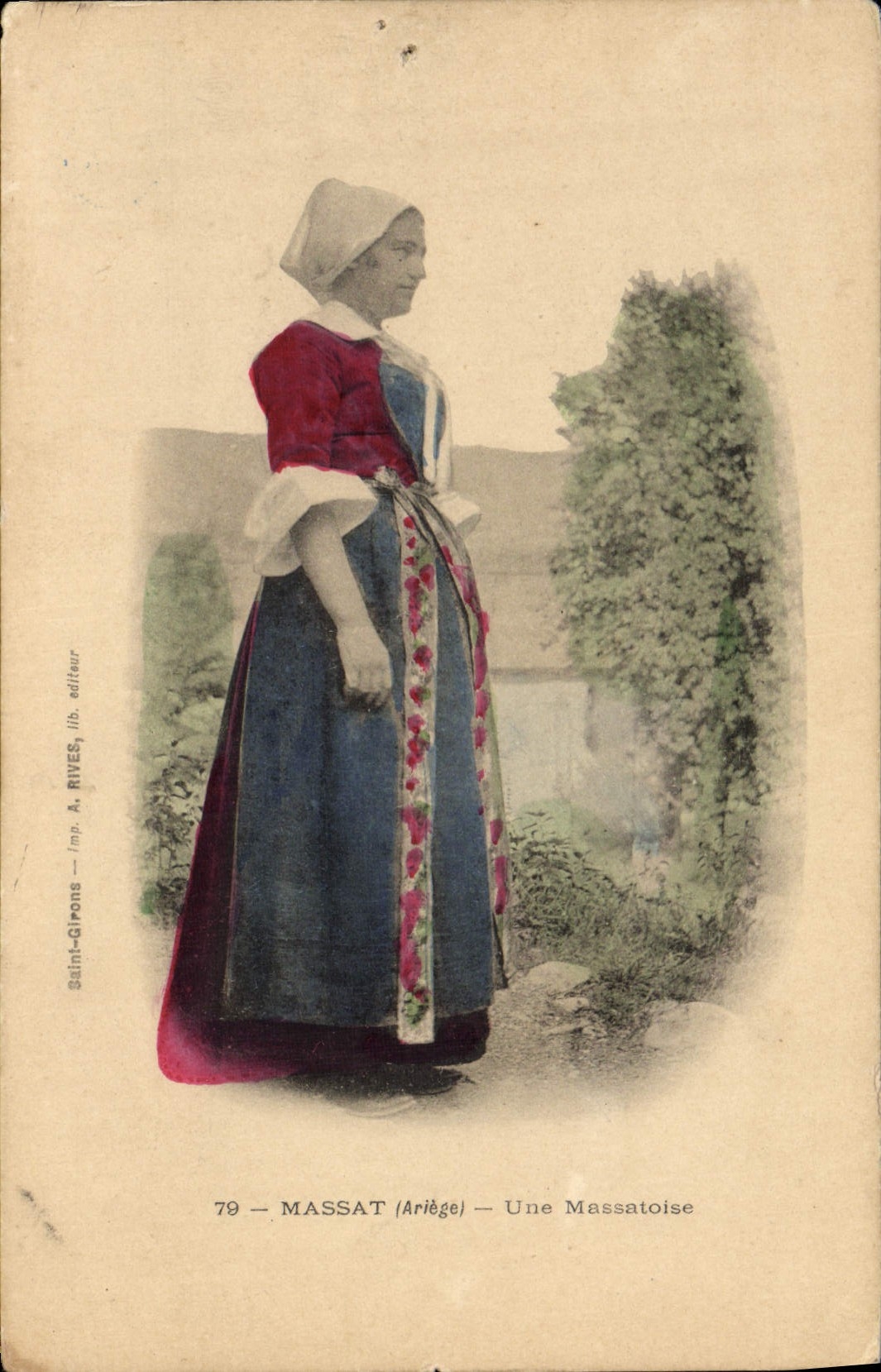 CPA Folklore Massat Une massatoise 