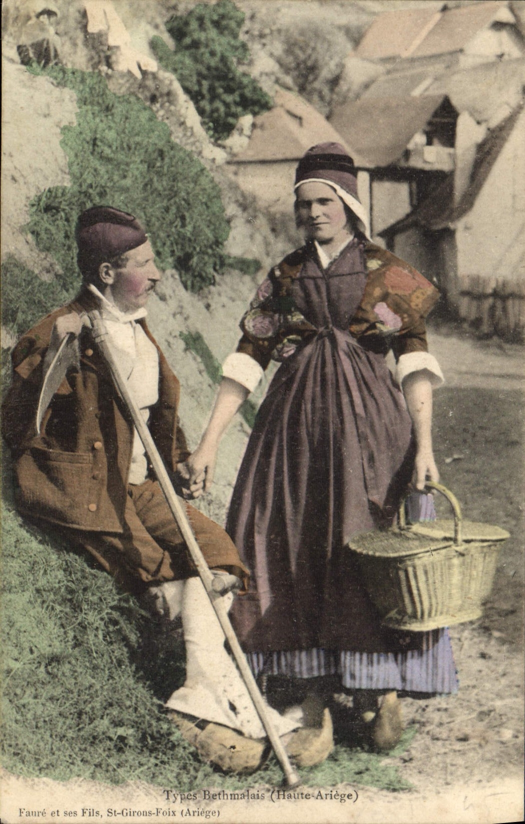 CPA Folklore Types Bethmalais Haute Ariege 