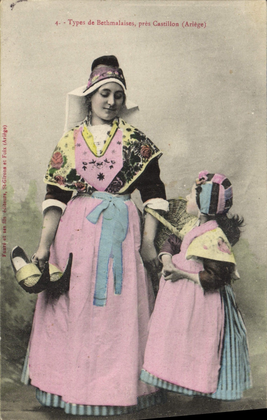 CPA Folklore Type de Bethmalaise pres Castillon Ariege Enfant