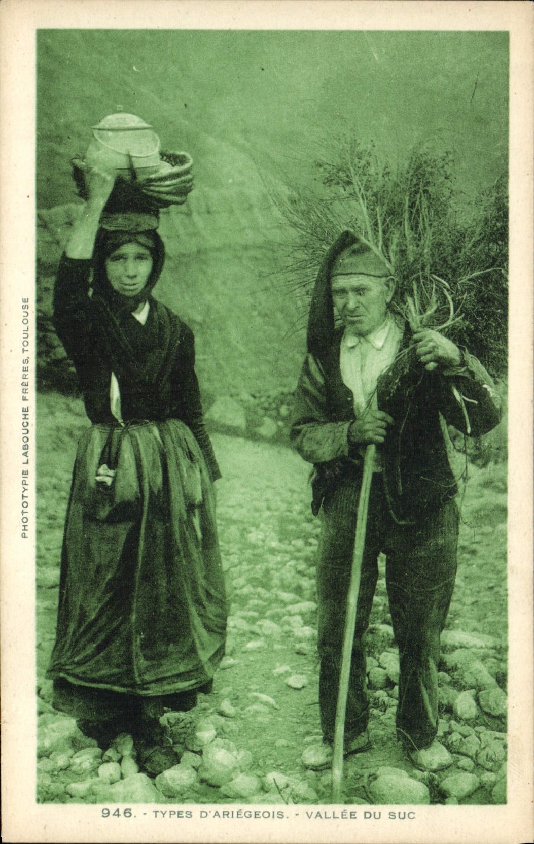 CPA Folklore Types d'Ariegeois Vallee du Suc 