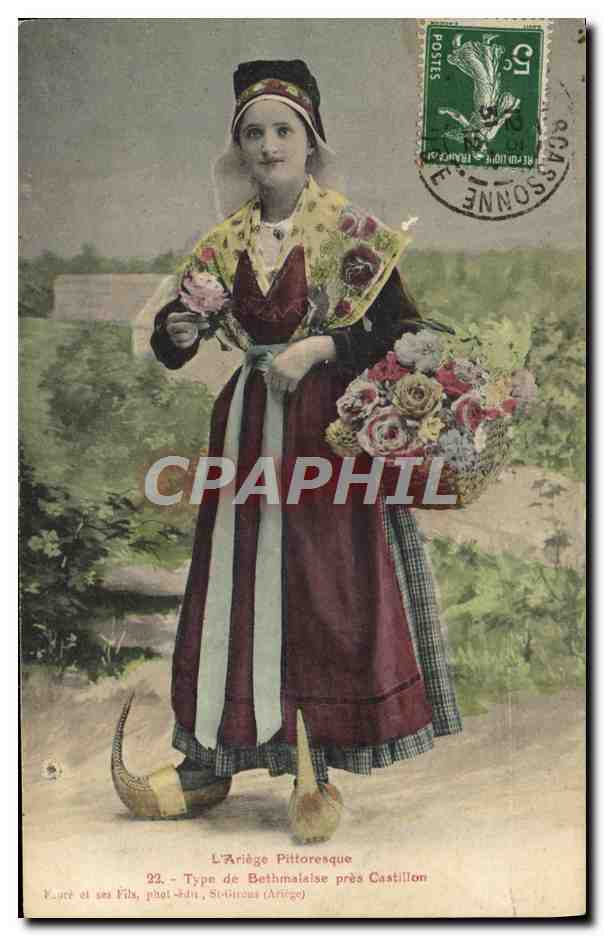 CPA Folklore Ariege Type de Bethmalaise pres Castillon 