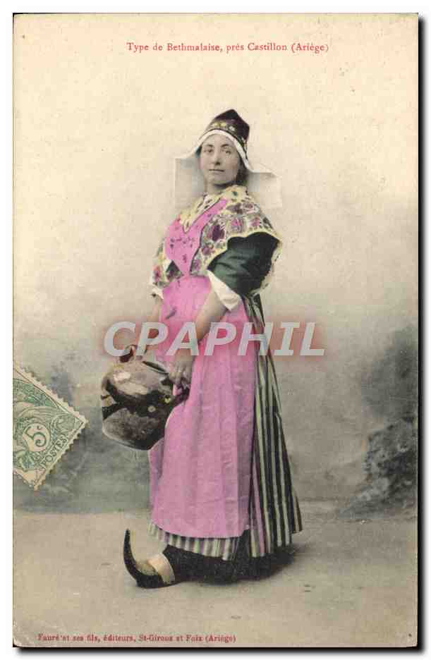 CPA Folklore Type de Bethmalaise pres Castillon Ariege 