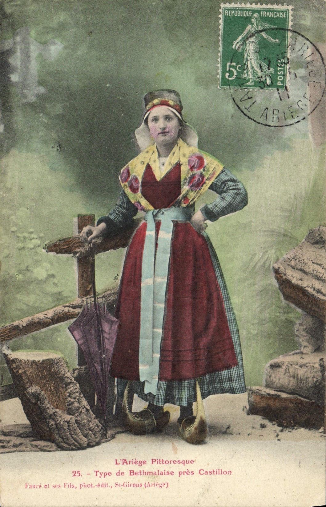 CPA Folklore Ariege Type de Bethmalaise pres Castillon 