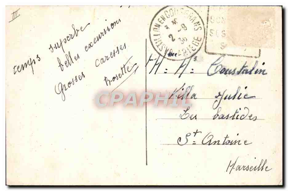 CPA Folklore Bethmalaise Ariege  — Verso