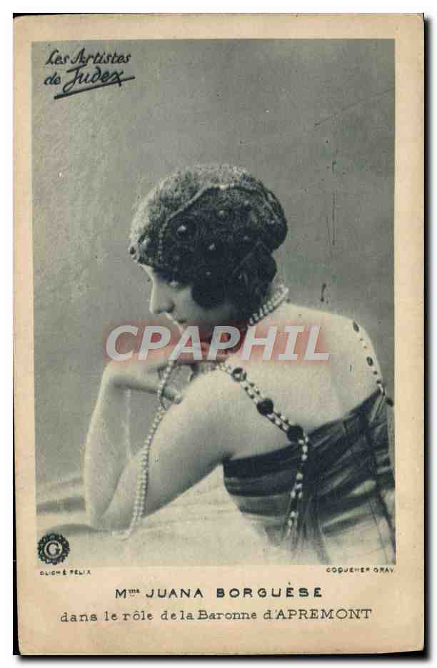 CPM Cinema Mme Juana Borguese dans le role de la baronne d'Apremont