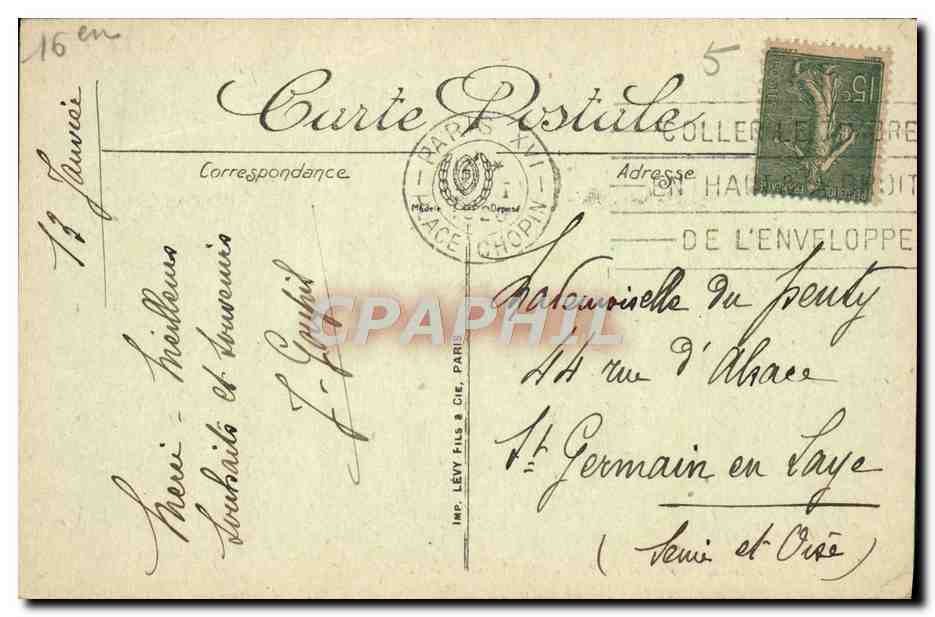 CPA Paris Le lac Du Bois De Boulogne — Rückseite