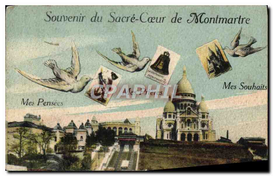 CPA Souvenir Du Sacre Coeur De Montmartre Colombe 
