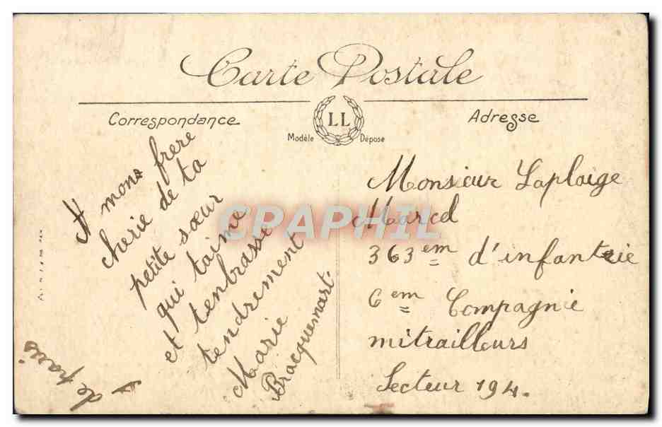 CPA Souvenir Du Sacre Coeur De Montmartre Colombe  — Rückseite