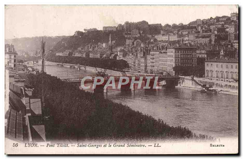 LYON — Pont Tilsitt, Saint-Georges et le Grand Séminaire — LL. — Selecta