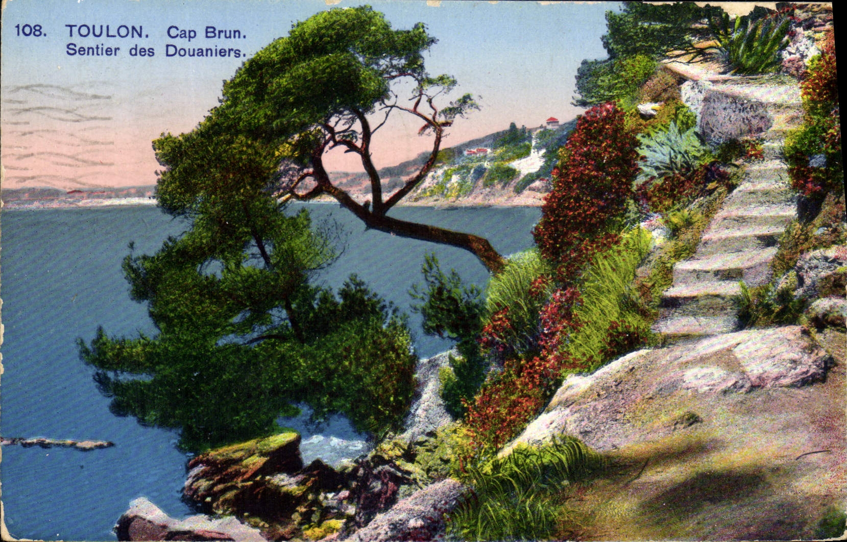 CPA Toulon Cap Brun Sentier Des Douaniers