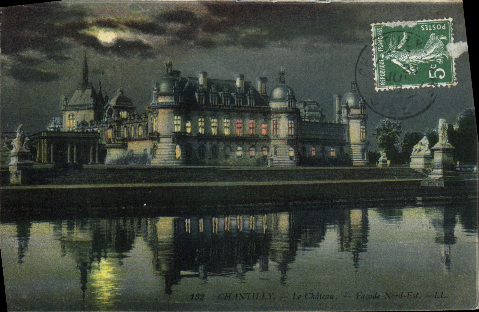 CPA Chantilly Le Chateau Facade Nord Est