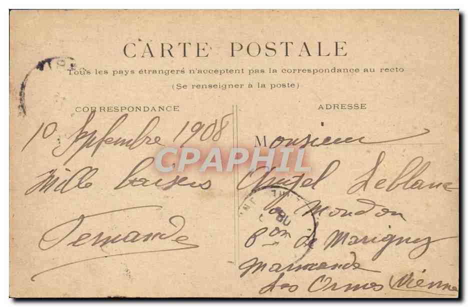 CPA Paris Place Saint Germain l'Auxerrois — Rückseite