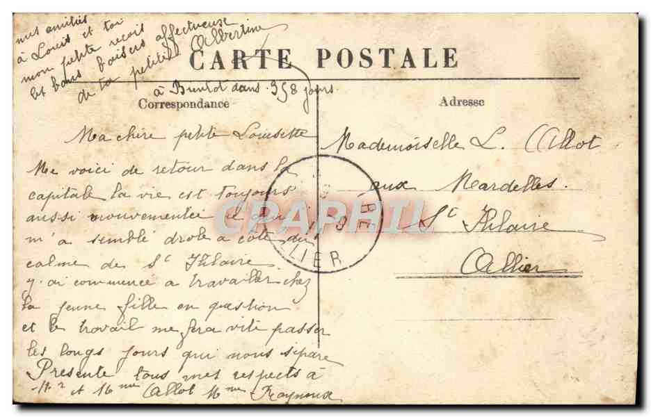 CPA Paris Colonne de Juillet La gare de Vincennes  — Rückseite