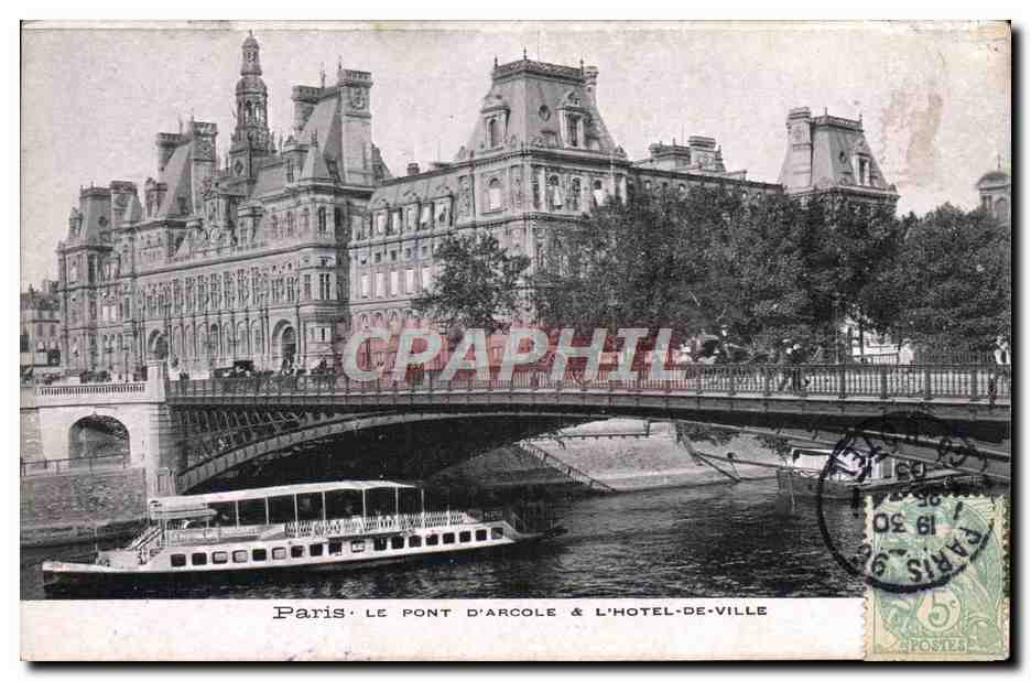 CPA Paris Le Pont D'Arcole L'Hotel De Ville